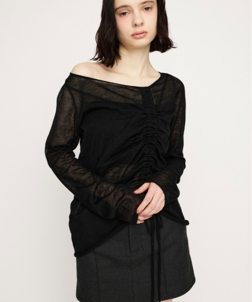 SLY（スライ） ニット セーター SHEER KNIT TOPS シアーニットトップス