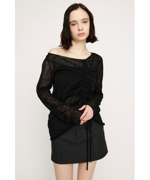 SLY（スライ） ニット セーター SHEER KNIT TOPS シアーニットトップス 