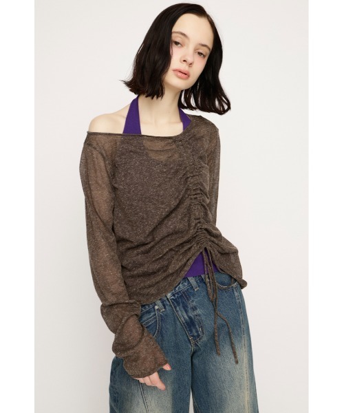 SLY（スライ） ニット セーター SHEER KNIT TOPS シアーニットトップス