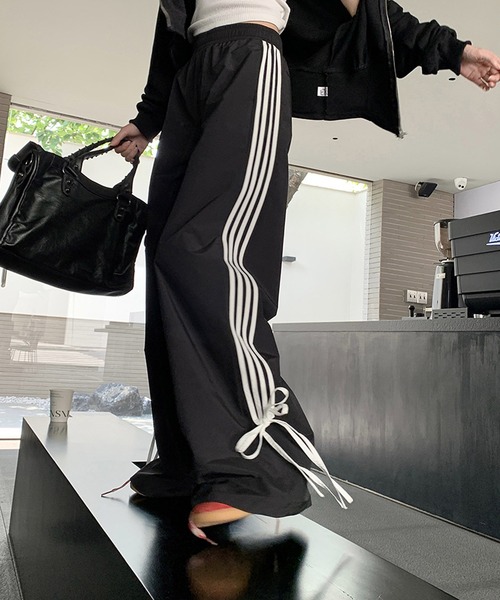 「HALEY PESCA」 イージーパンツ MEDIUM ブラック レディース_画像3