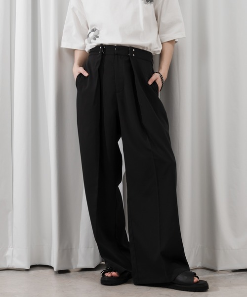 「Adoon plain」 スラックス MEDIUM グレー メンズ_画像6