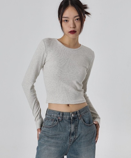 「BLACKUP」 長袖ニット SMALL オートミール レディース_画像2