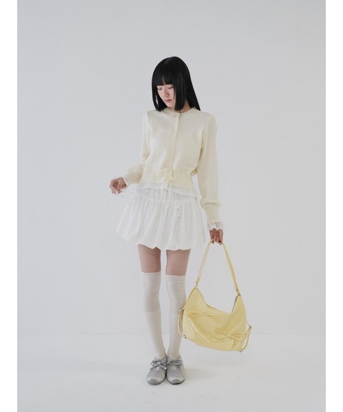「Uenui」 長袖ニット FREE レッド レディース_画像3