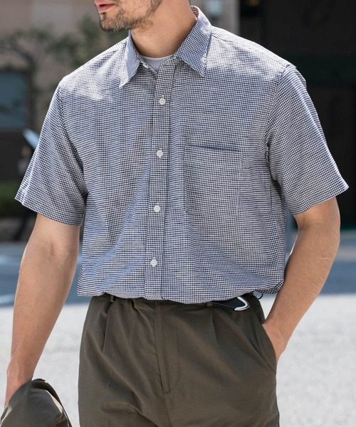 「URBAN RESEARCH ROSSO MEN」 半袖シャツ LARGE カーキ メンズ_画像2