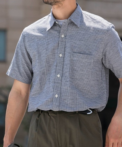 「URBAN RESEARCH ROSSO MEN」 半袖シャツ LARGE カーキ メンズ_画像3