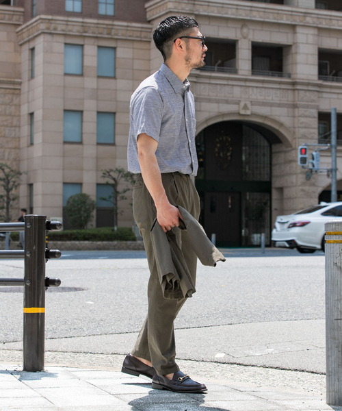 「URBAN RESEARCH ROSSO MEN」 半袖シャツ LARGE カーキ メンズ_画像8