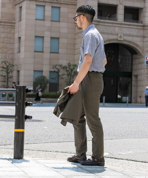 「URBAN RESEARCH ROSSO MEN」 半袖シャツ LARGE カーキ メンズ_画像9