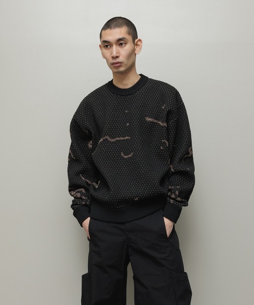 SALE 新品 BAL バル セーター ニット ジャガード グラフィック bal（バル） セーター ニット JACQUARD PATTERN CREWNECK SWEATER