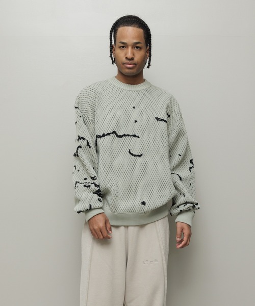 bal（バル） セーター ニット JACQUARD PATTERN CREWNECK SWEATER