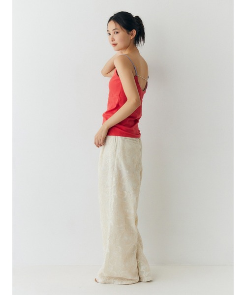 ungrid 大人気ネット完売品 チュールドッキングタックパンツ　25A/W Ungrid（アングリッド） ワイドパンツ パンツ レースタックワイド