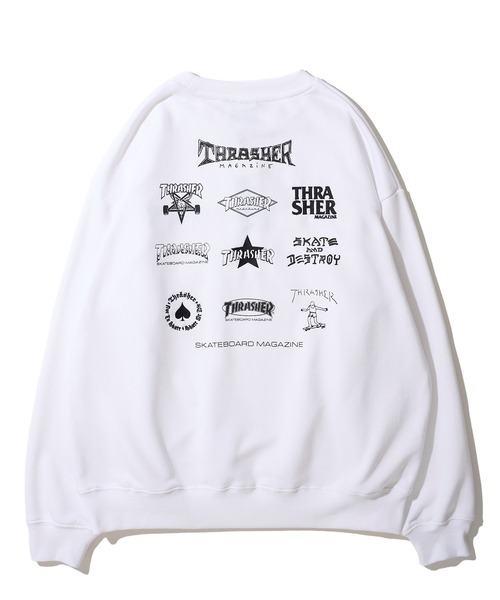 「THRASHER」 スウェットカットソー MEDIUM ホワイト メンズ_画像3