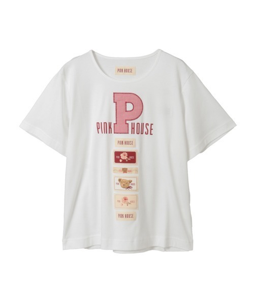 PINK HOUSE（ピンクハウス） tシャツ 半袖 Pロゴアップリケ＆ネーム