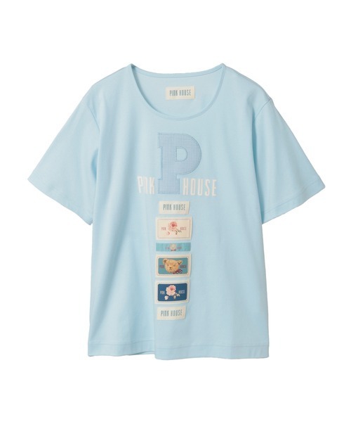 PINK HOUSE（ピンクハウス） tシャツ 半袖 Pロゴアップリケ＆ネーム