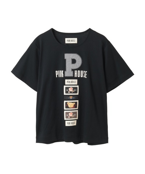 PINK HOUSE（ピンクハウス） tシャツ 半袖 Pロゴアップリケ＆ネーム