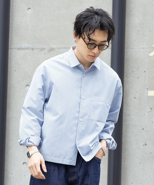 RAGEBLUE（レイジブルー） シャツ Cropped Check Shirt/ミニチェック柄