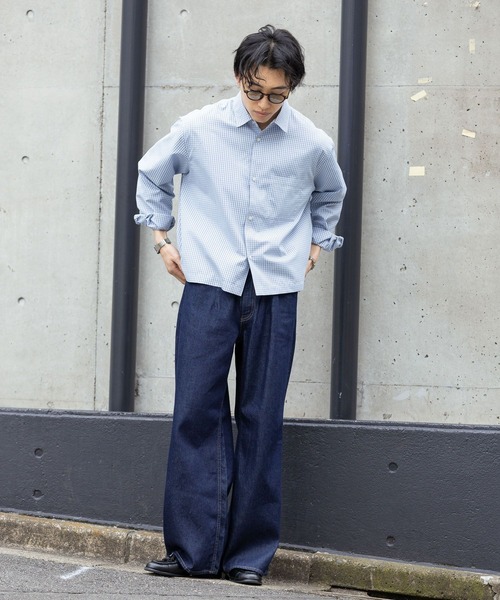 RAGEBLUE（レイジブルー） シャツ Cropped Check Shirt/ミニチェック柄