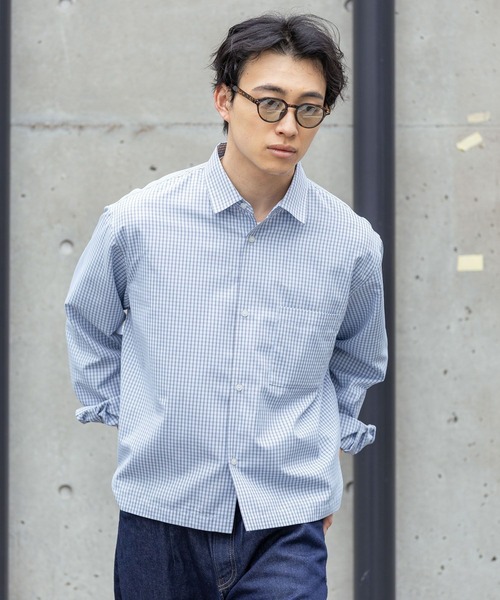 RAGEBLUE（レイジブルー） シャツ Cropped Check Shirt/ミニチェック柄