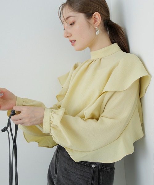 「N.（N. Natural Beauty Basic）」 長袖ブラウス MEDIUM イエロー レディース_画像5