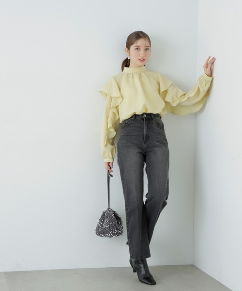 「N.（N. Natural Beauty Basic）」 長袖ブラウス MEDIUM イエロー レディース_画像8