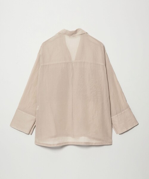 conte ブラウス シャツ 「conte」コットン シアー サファリシャツ