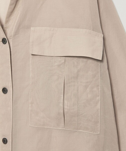 conte ブラウス シャツ 「conte」コットン シアー サファリシャツ