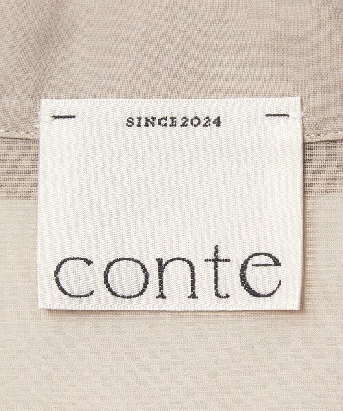 conte ブラウス シャツ 「conte」コットン シアー サファリシャツ