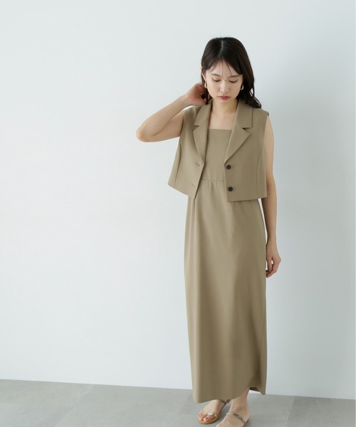「N.（N. Natural Beauty Basic）」 コンビワンピース SMALL ベージュ レディースの画像