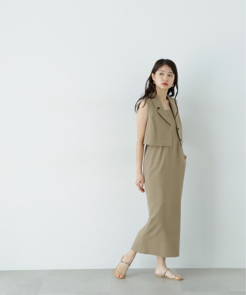 「N.（N. Natural Beauty Basic）」 コンビワンピース SMALL ベージュ レディースの画像
