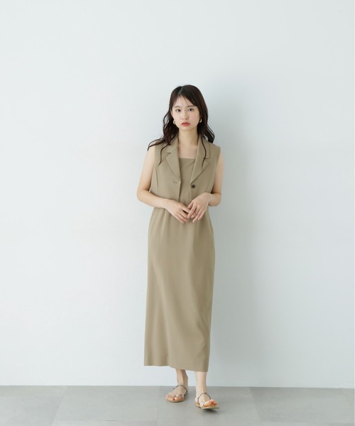 「N.（N. Natural Beauty Basic）」 コンビワンピース SMALL ベージュ レディースの画像