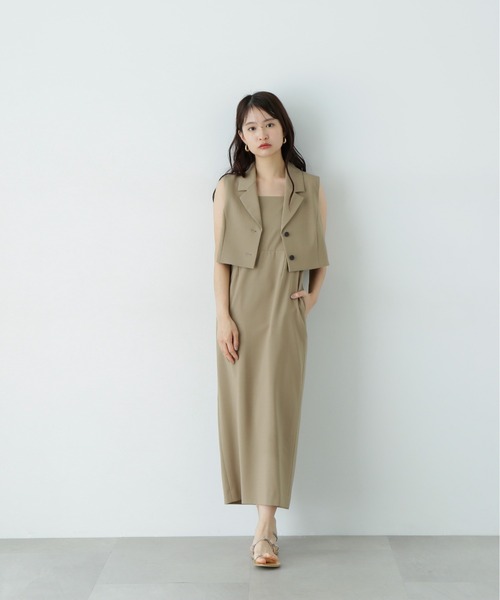 「N.（N. Natural Beauty Basic）」 コンビワンピース SMALL ベージュ レディースの画像