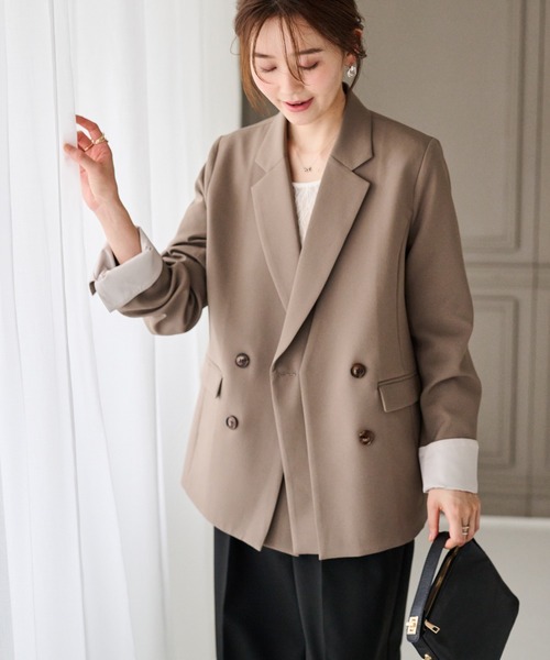 「RANAN」 テーラードジャケット M ベージュ レディース_画像5