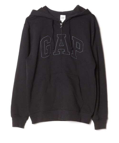 【オンライン売り切れサイズ】Gap ロゴジップアップパーカー XS GAP（ギャップ） ジップアップパーカー X-SMALL ブラック メンズ