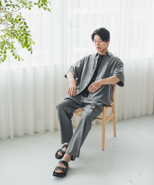GLOBAL WORK（グローバルワーク） シャツ 半袖 URBANシャツAIR/5分袖