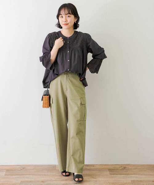 「URBAN RESEARCH Sonny Label」 カーゴパンツ 36 カーキ レディース_画像6