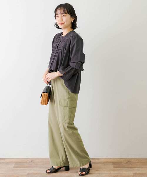 「URBAN RESEARCH Sonny Label」 カーゴパンツ 36 カーキ レディース_画像9