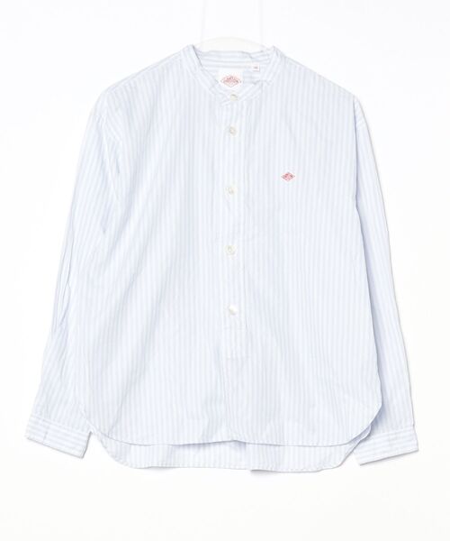 Danton（ダントン） ストライプ柄長袖シャツ 38 ブルー メンズ