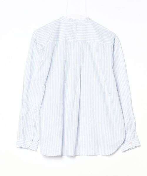 Danton（ダントン） ストライプ柄長袖シャツ 38 ブルー メンズ
