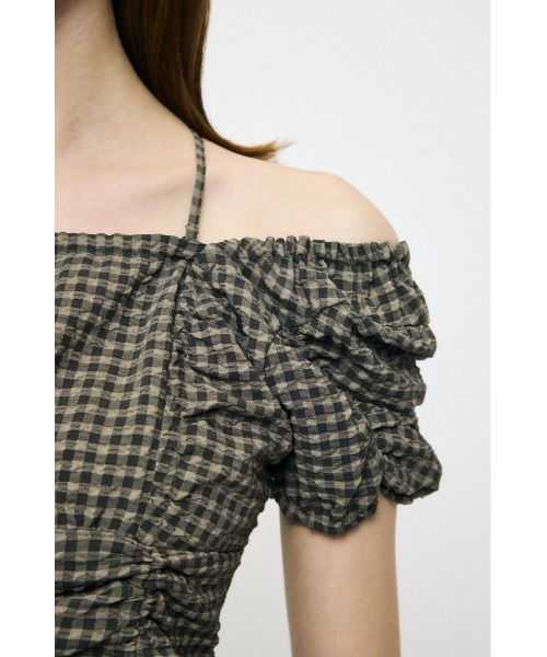 MOUSSY（マウジー） ブラウス シャツ 半袖 MULTIWAY GATHER ブラウス 