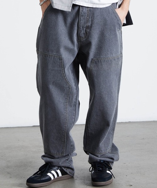 HUF（ハフ） ワイドパンツ ジーンズ KINDA LOOSE DOUBLE KNEES メンズ