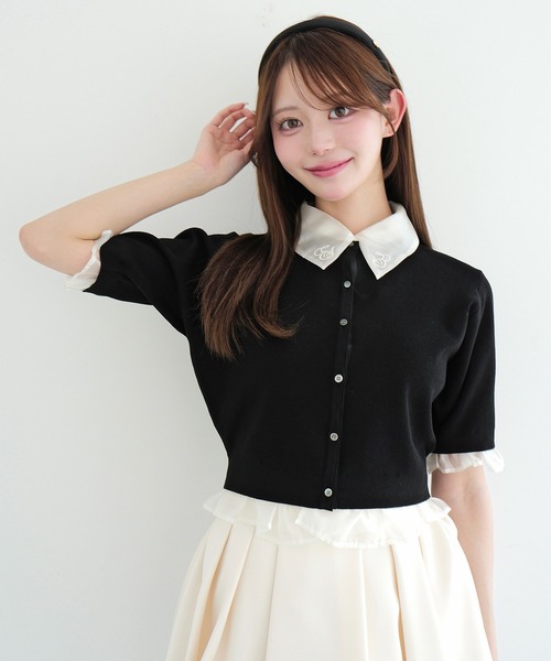 EIMY ISTOIRE（エイミーイストワール） カーディガン SIGN COLLAR