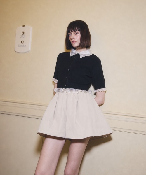 EIMY ISTOIRE（エイミーイストワール） カーディガン 半袖 SIGN COLLAR