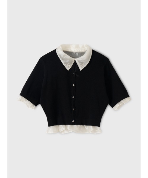 EIMY ISTOIRE（エイミーイストワール） カーディガン 半袖 SIGN COLLAR
