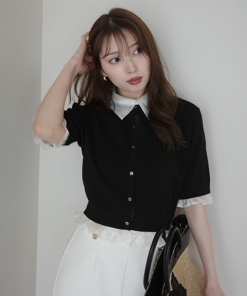 EIMY ISTOIRE（エイミーイストワール） カーディガン SIGN COLLAR