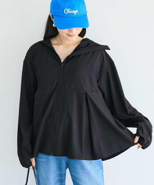 「coca(coca)」 ジップアップパーカー L ブラック レディース_画像8