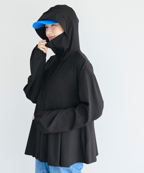 「coca(coca)」 ジップアップパーカー L ブラック レディース_画像9
