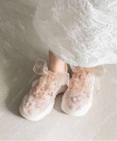 「RANDA」 ローカットスニーカー L ピンク レディース_画像6