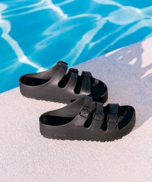 BIRKENSTOCK サンダル ブラック 39 BIRKENSTOCK（ビルケンシュトック） フラットサンダル 39 ブラック