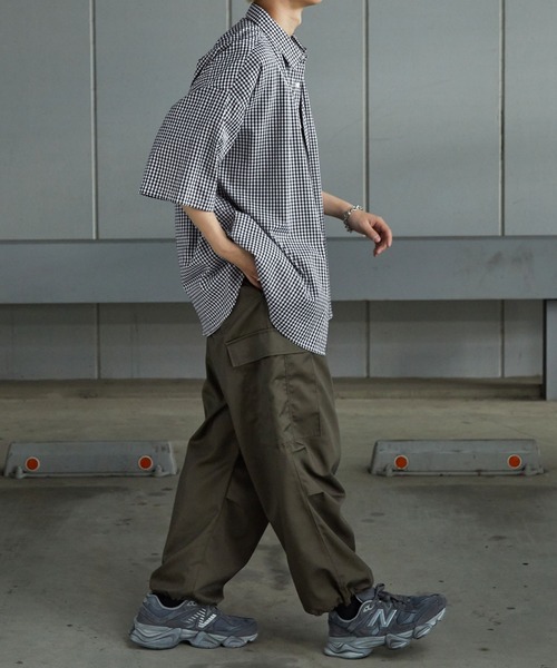 「KANGOL」 半袖シャツ L ネイビー メンズ_画像4