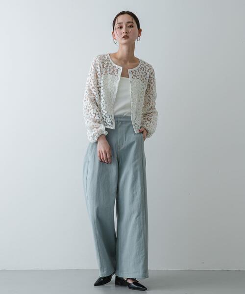 「SENSE OF PLACE by URBAN RESEARCH」 長袖ブラウス ONE ベージュ レディース_画像4