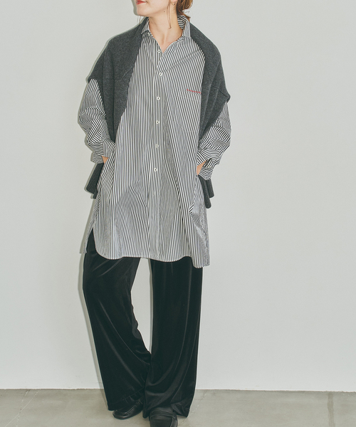 Yoko chanブラックノースリーブチュニック YOKO CHAN（ヨーコチャン） ノースリーブチュニック 40 ブラック